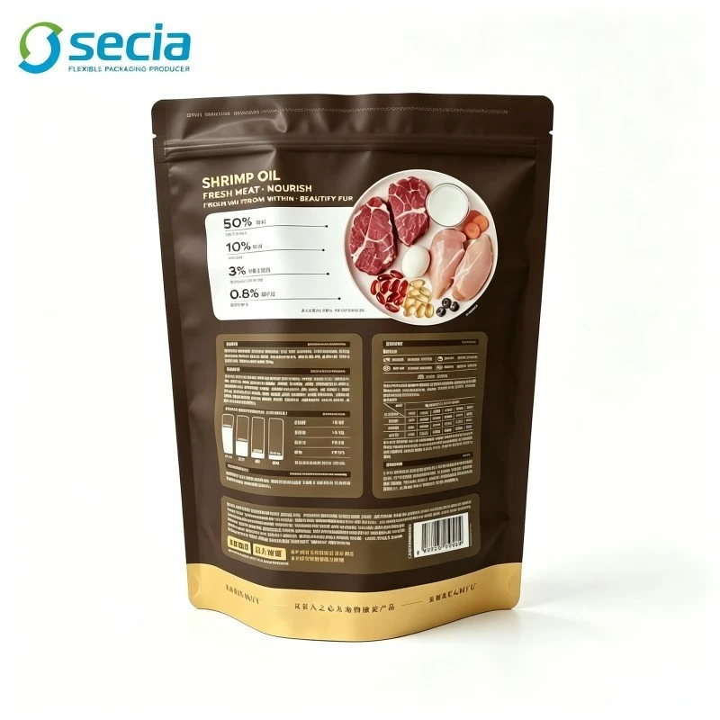 Custom Stand-Up Pouch For Shrimp Oil Crispy Cat Food suppliers