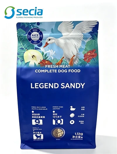 Custom Duck‑Pear Formula Dog Food Flat-Bottom Pouch
