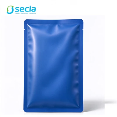 Soft Touch Three Side Seal Mask Pouch