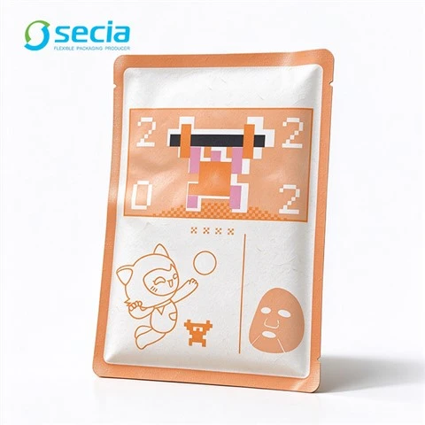 Stone Paper Three Side Sealed Mask Pouch